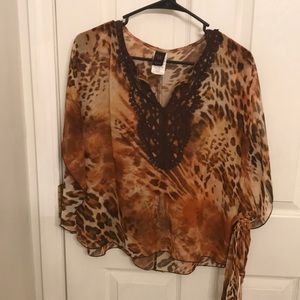Cheetah print blouse